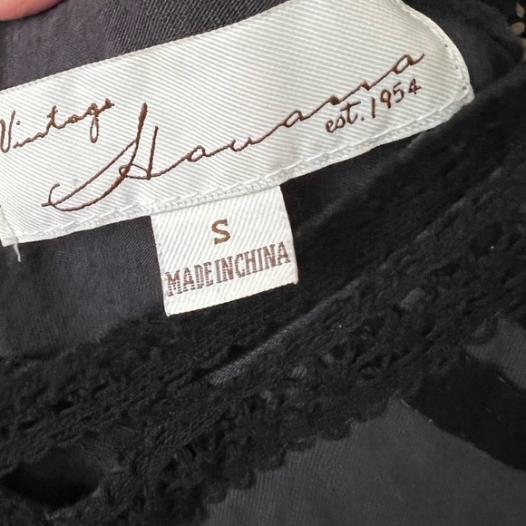 Vintage Havana Maxi Dress with Lace Accents, Lace Under Breast Size Small - Picture 4 of 5